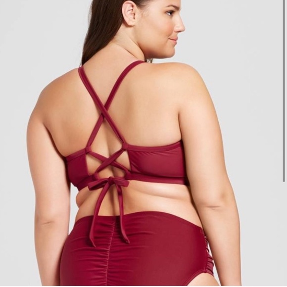 Red Lace Bikini Top - Picture 3 of 3